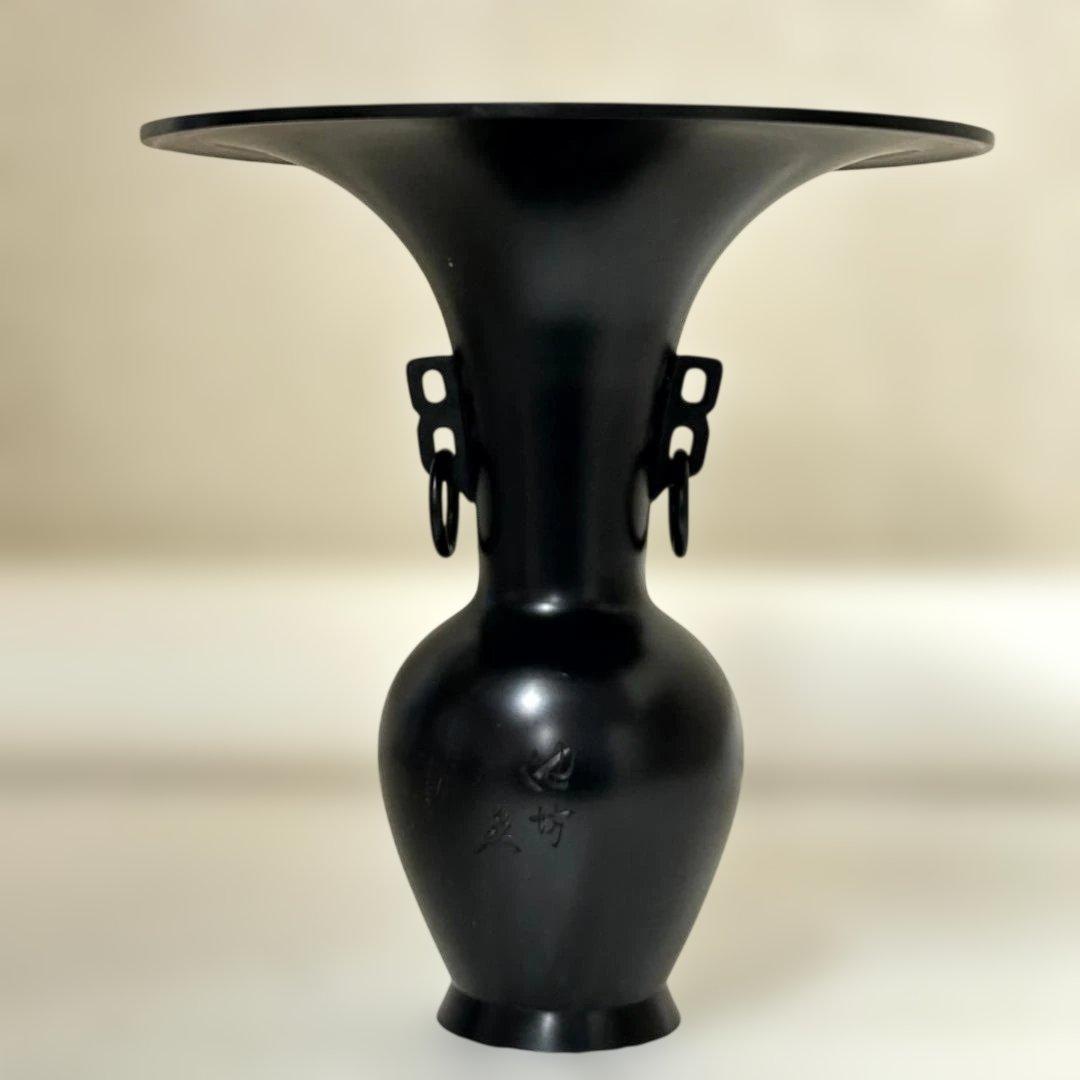 池坊専永/専好立華瓶/花瓶/花器/金属製/銅製/在銘/約4.7kg/華道具