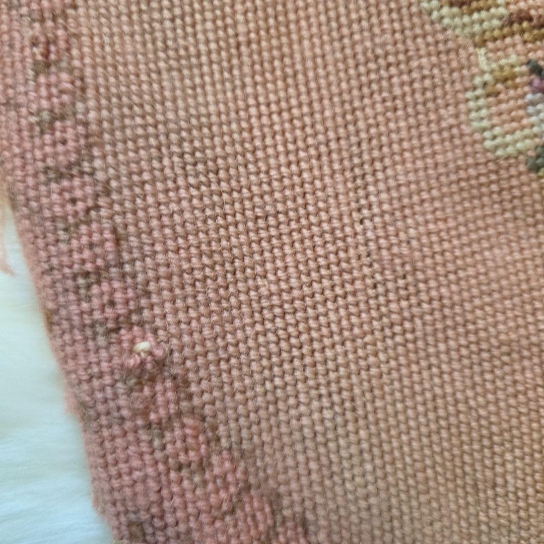 フランスアンティーク　ゴブラン風　刺繍　布