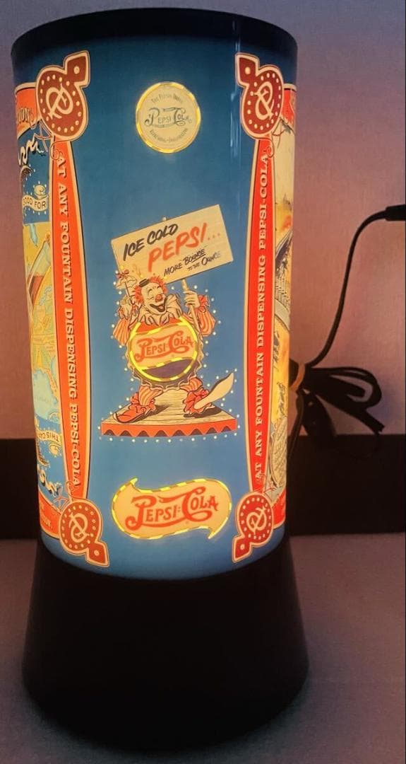 PEPSI アンティーク ペプシ コーラ ロータリングアートランプ 動作確認済み