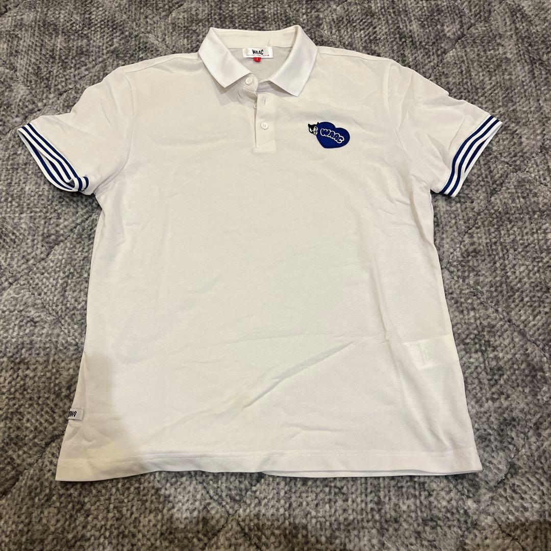 美品 WAAC ワック ゴルフ 半袖 ポロシャツ 白 メンズ 1