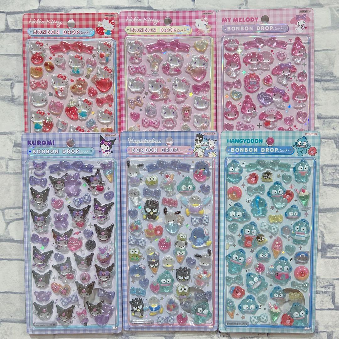 【国内正規品】 第2弾 ボンボンドロップシール サンリオ 6種 はぴだんぶい 等