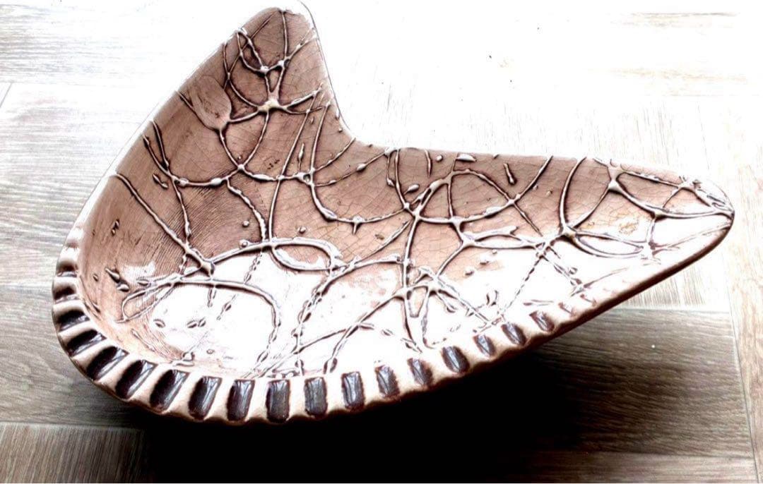 【激レア／大型】1950s アトミック柄 ブーメラン灰皿