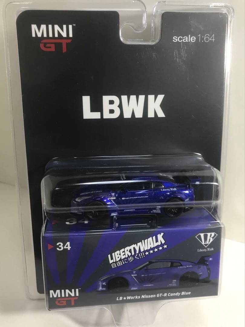 リバティーウォーク 1/64 ミニカー GT 北米仕様　キャンディーブルー未開封