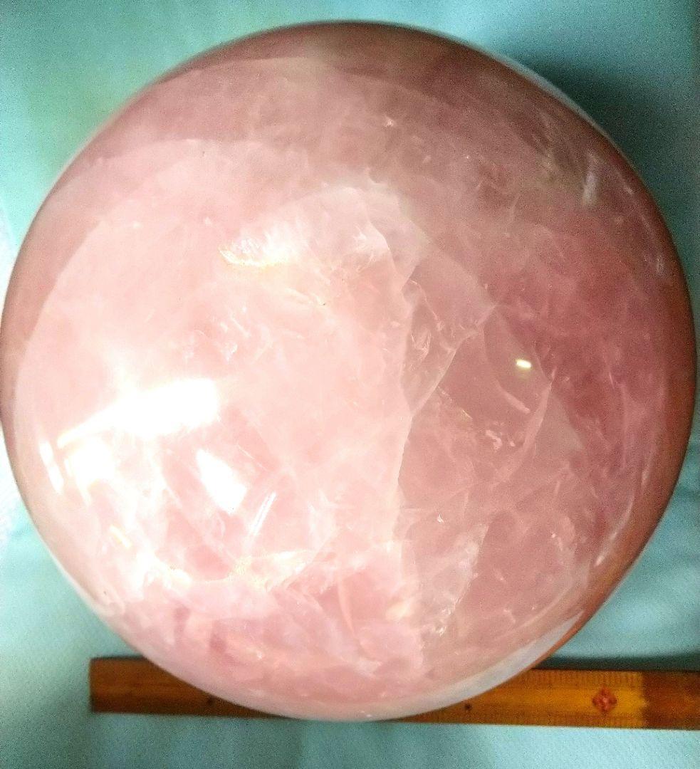 チ*ー様 15kg ローズクォーツ 巨大 スフィア 21cm 水晶 パワーストー