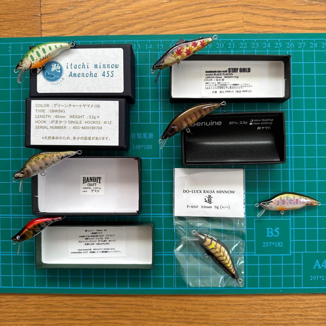ハンドメイドミノーのセット