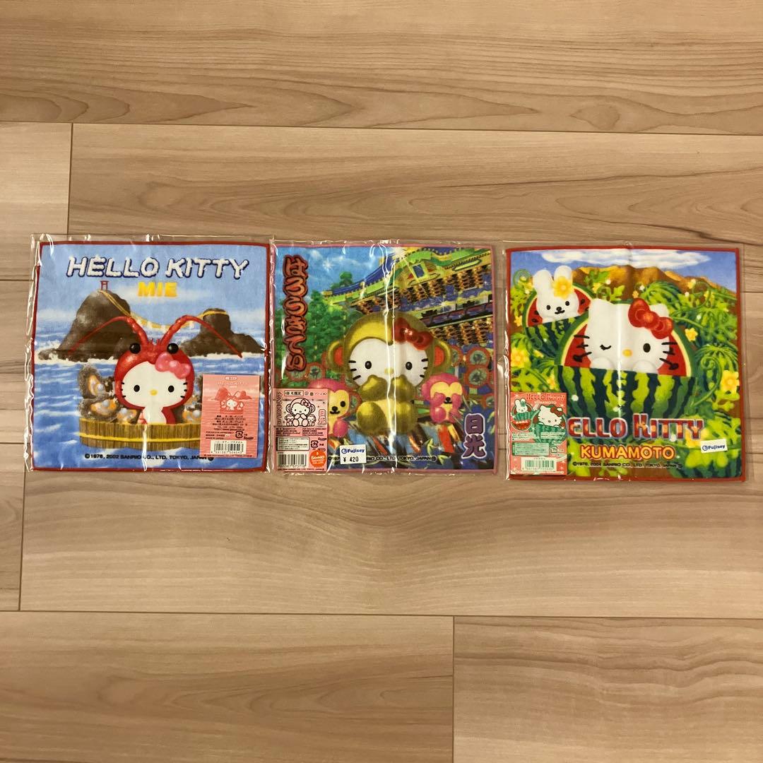 ハローキティ　ご当地プチタオル　まとめ売り(48枚)