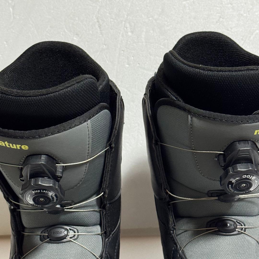 24.5cmnature スノーボードブーツ ブラック/グレー 初心者