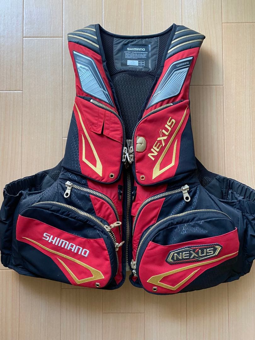 シマノ ネクサスフローティングベストEX ＶＦ-１２１Ｒ、サイズL・レッド