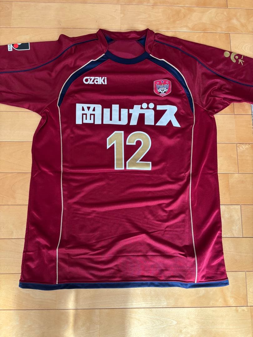 貴重　岡山ガス サッカー応援ユニフォーム Fサイズ 12番 旧ユニ
