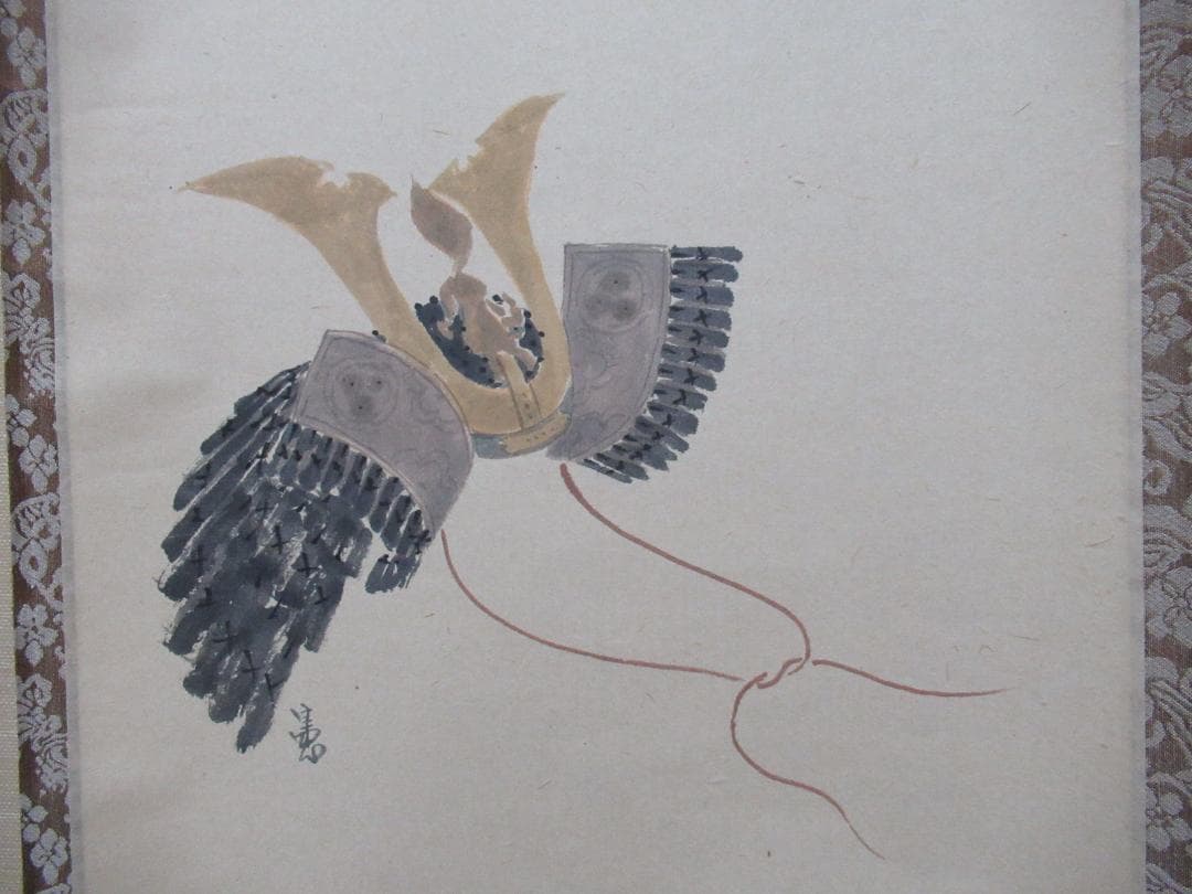 大徳寺小林太玄筆　兜絵画賛　独座大雄峯　共箱