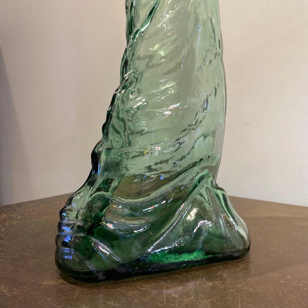 イタリア ビンテージワインボトル 緑ガラス