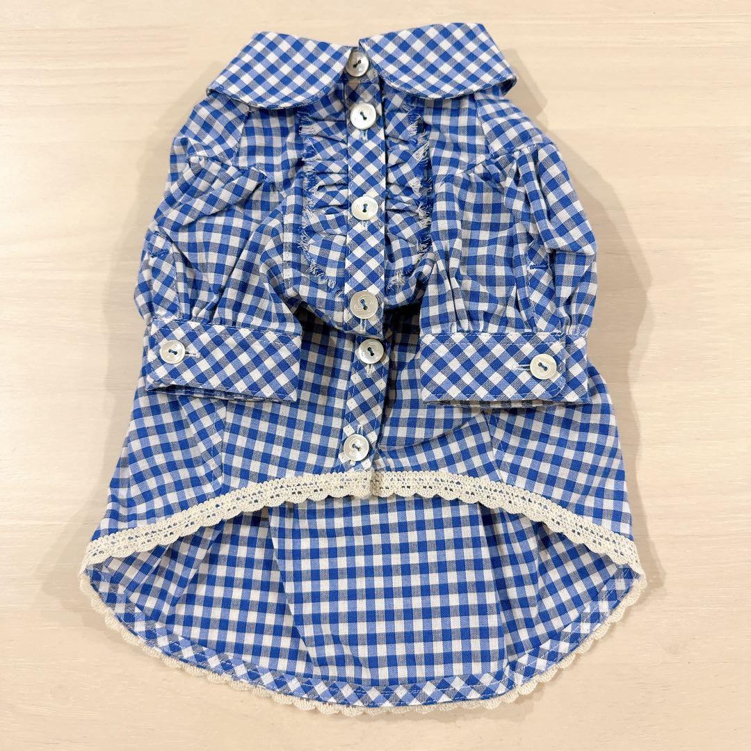 アトリエGG ギンガムチェックワンピース　ブルー
