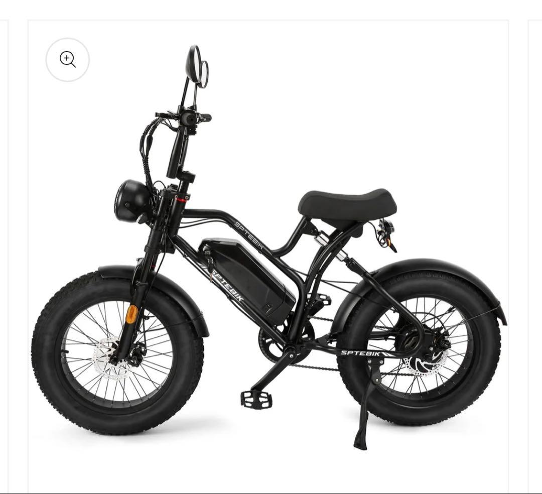 ツーリング バイク 自転車街の黒騎士0034 500W静音+7段変速100km