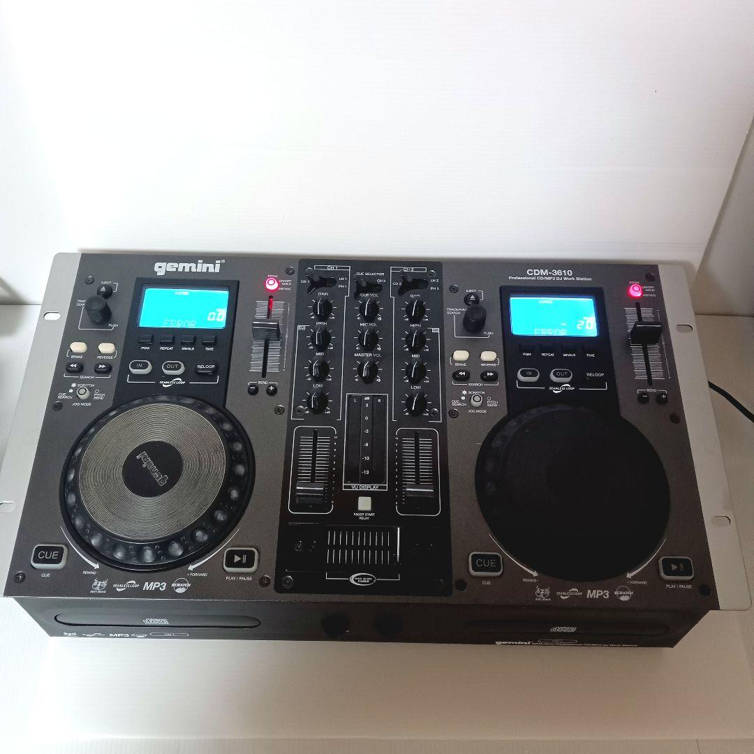 Gemini CDM-3610 DJ 通電確認 現状品 ミキサー ジェミナイ