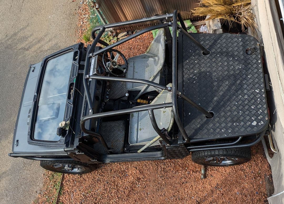 40's当時物アメリカUSAAFビンテージアルミ製シート2脚 オマケ車SJ30付