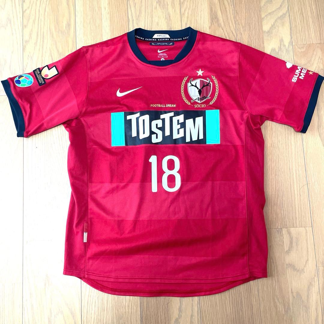 鹿島アントラーズ　2010ユニフォーム　マルキーニョス選手　Ｍサイズ　金色Ｊ