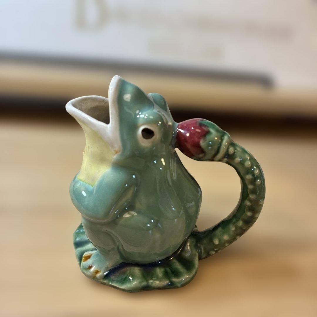 希少　Athezza France カエル バルボティーヌ 陶器 ミニピッチャー