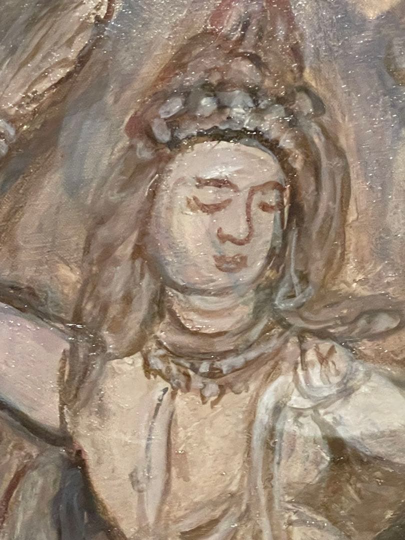 吉野正明　伝統的な舞踏の油彩画