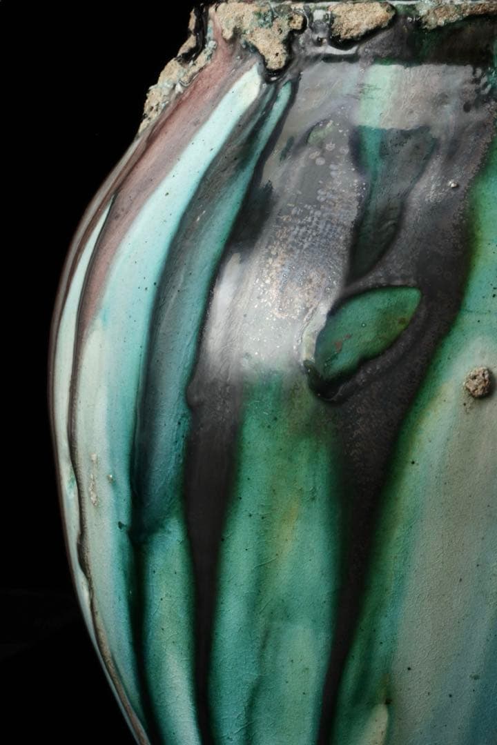 中国美術 窯変釉 壺 花瓶 花器 花入 高さ30㎝ 工芸品 古美術 骨董品 唐物