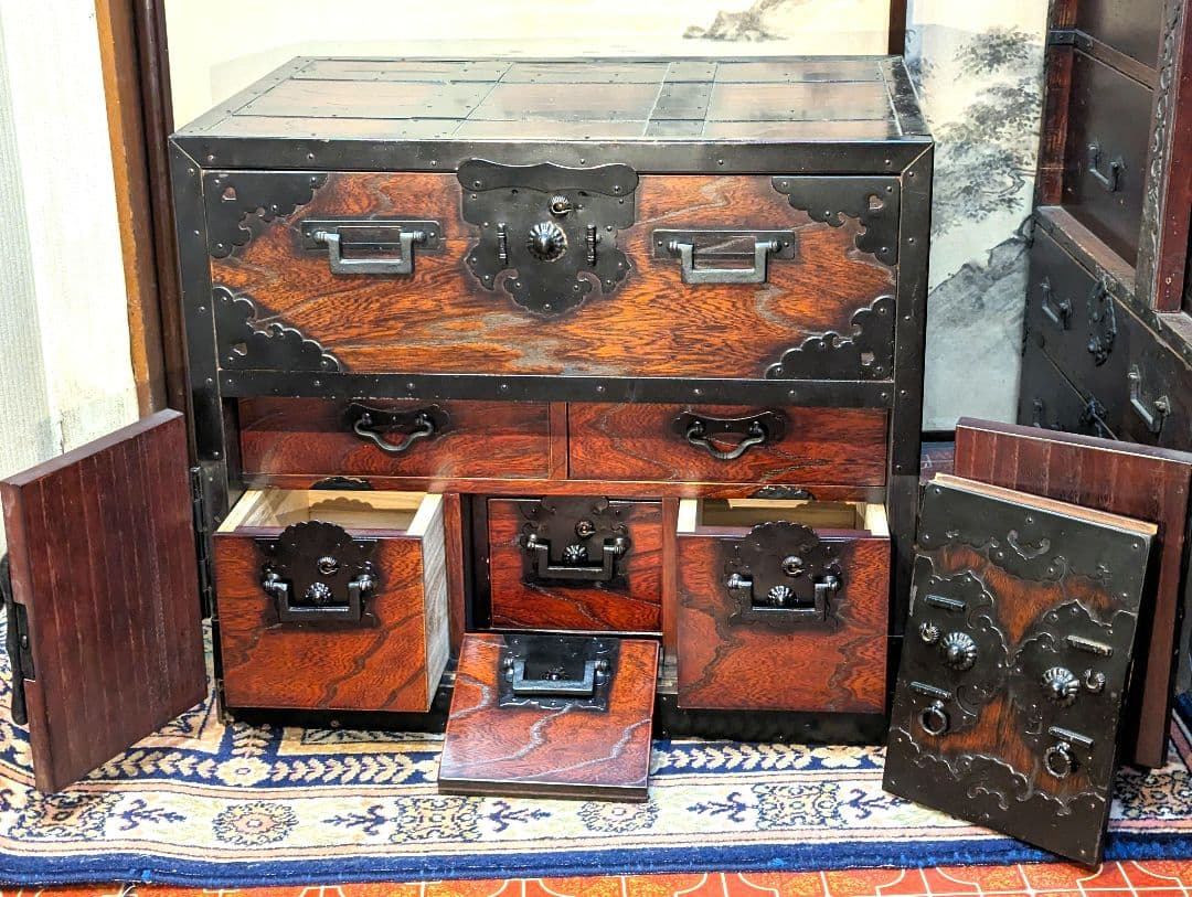 船箪笥　銭箱　時代箪笥　帳場家具　　　　　古箪笥