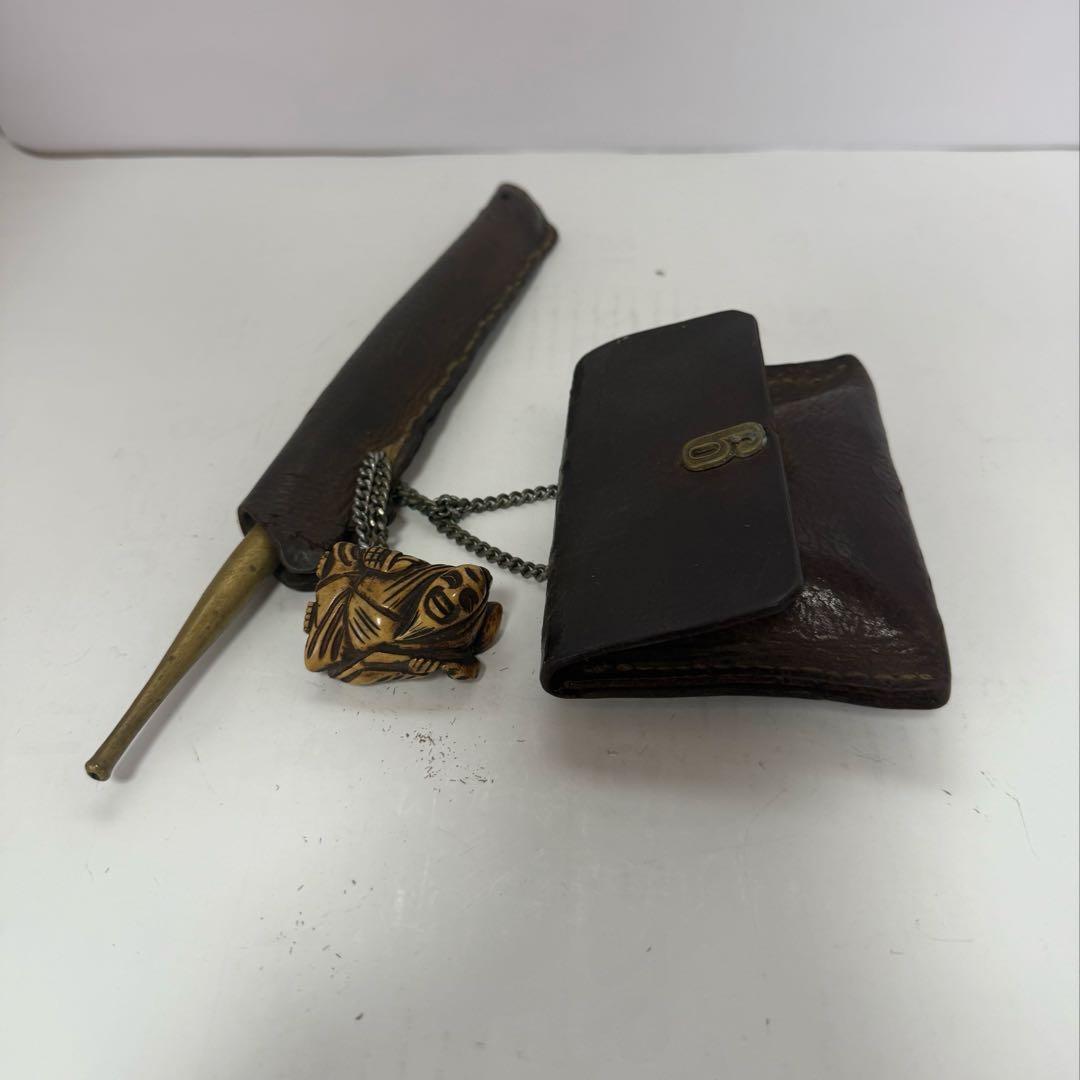 根付　 喫煙具　キセル　煙草入れ　アンティーク　送料込み