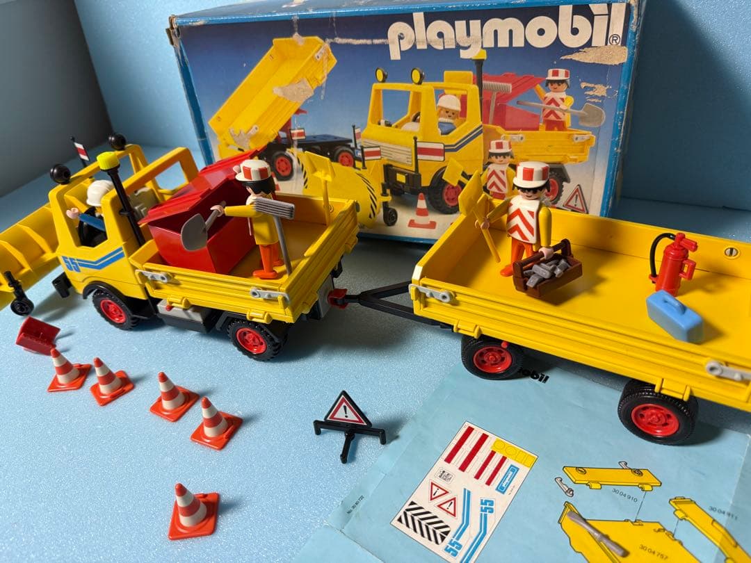 プレイモービルplaymobil3454工事車両ブルドーザー ダンプカー 激レア