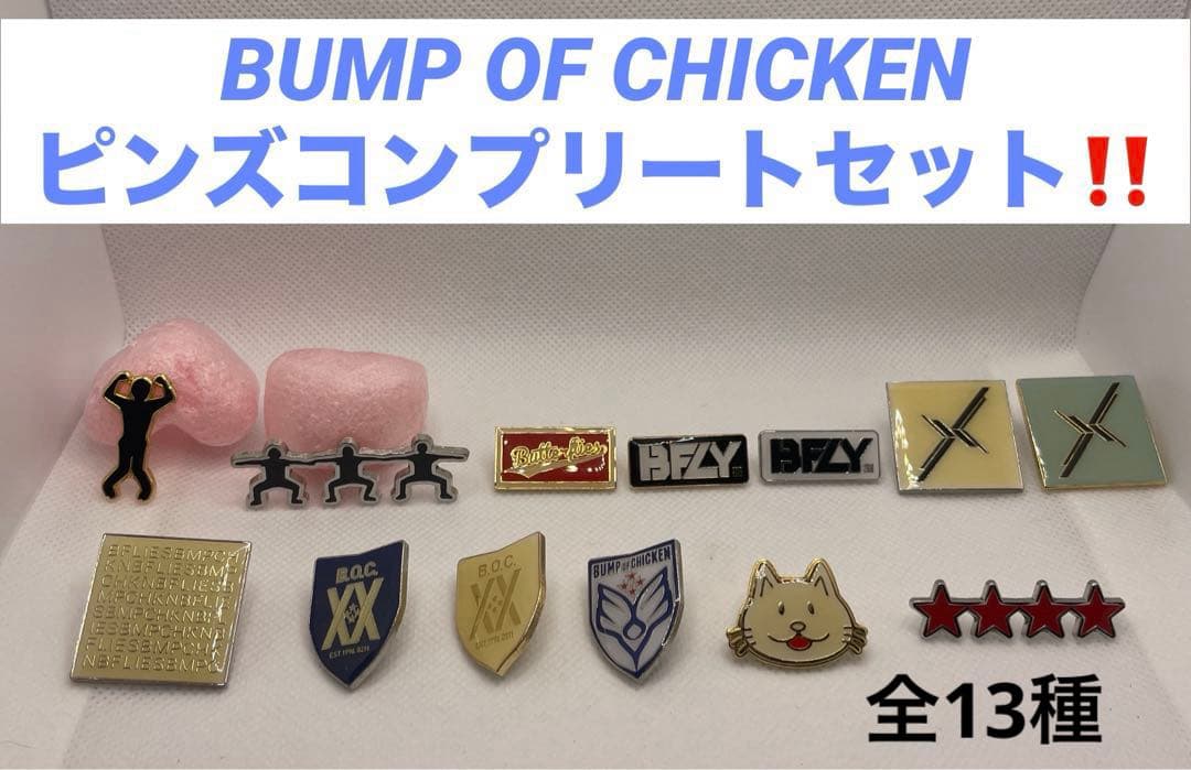 BUMP OF CHICKEN バタフライピンズコンプリートセットとおまけ