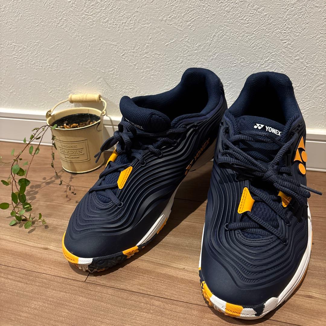 テニスシューズ パワークッションフュージョンレブ5MGC ネイビー/オレンジ