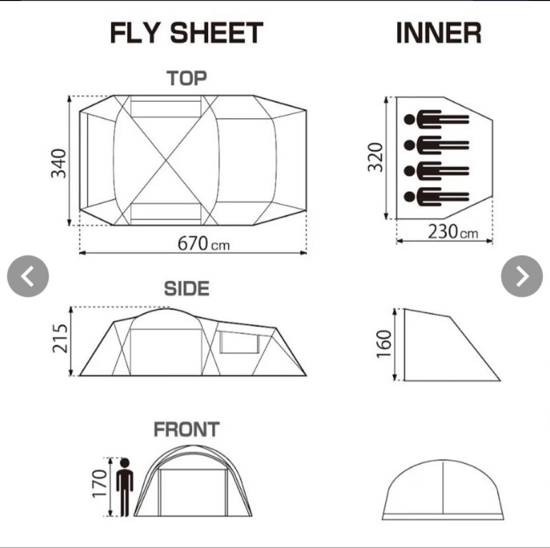 アルペンアウトドアーズ 2ルームテント AOD-3 キャンプ ドームテント4人用