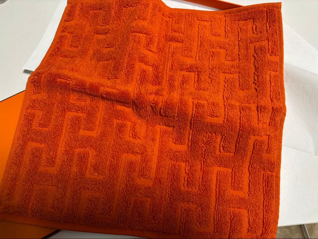 HERMES ハンドタオル ステアーズ オレンジ