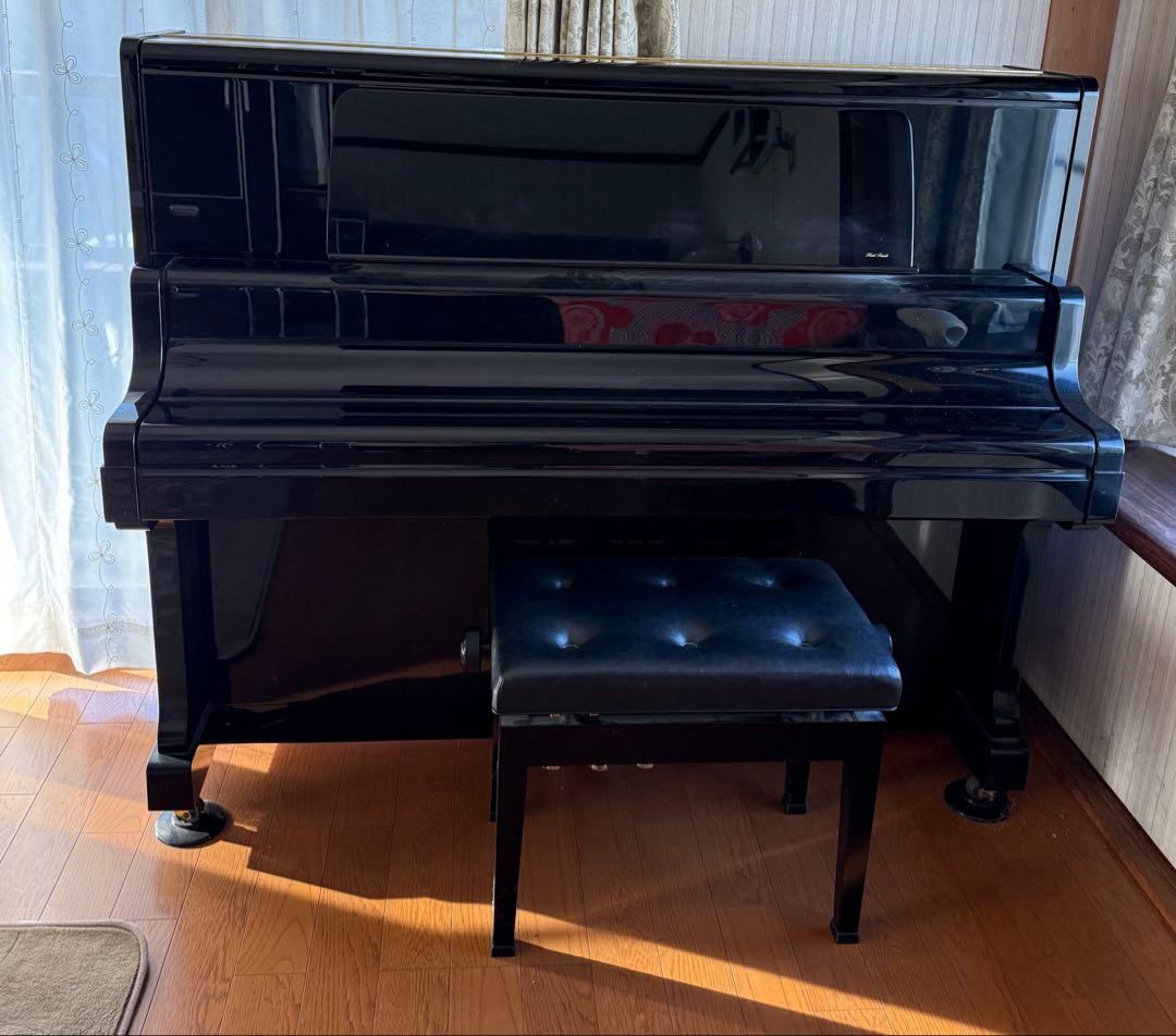 KAWAI アップライトピアノ 黒 椅子付き