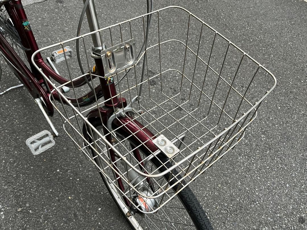 き*か様 中古LEDオート内装3段変速自転車【日本製】26インチ★ワインレッド