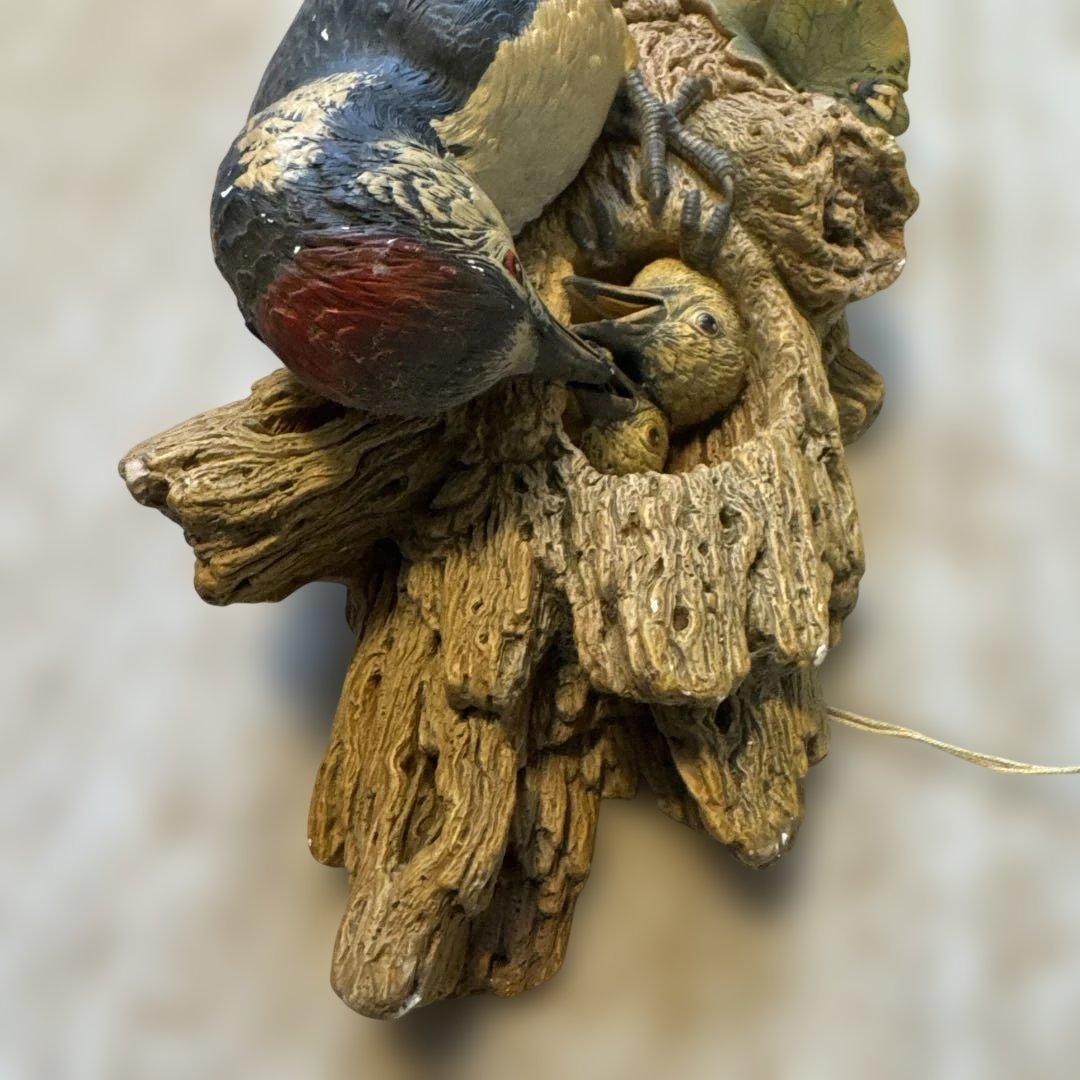 Bossons 鳥の置物 親鳥と雛