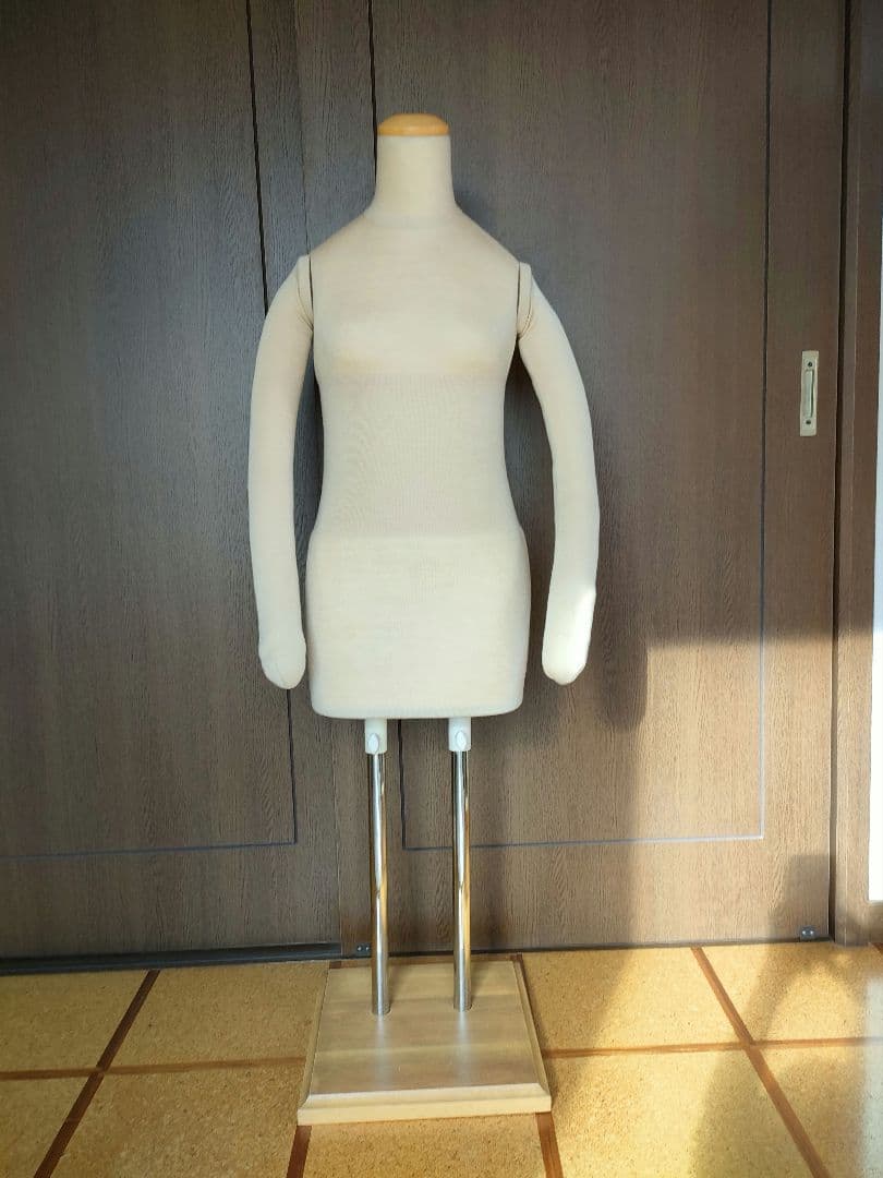 腕付き和装トルソー　2本足　高さ調節可能　マネキン　洋装トルソー　着付け練習用