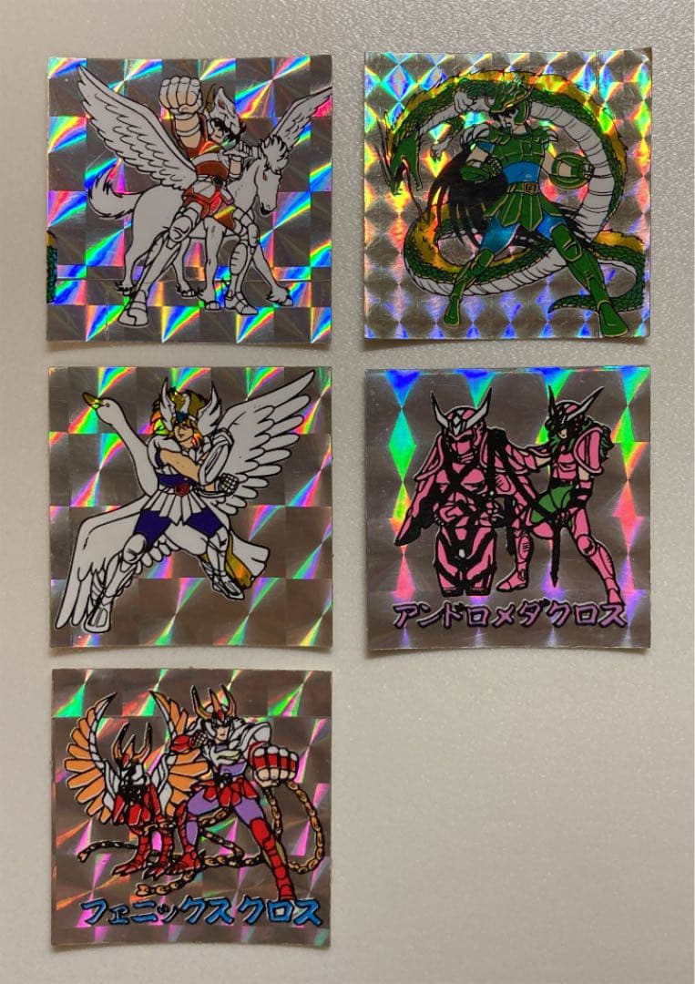 (おまけ4点付き) 聖闘士星矢　アマダ　駄菓子屋シール　プリズム16枚　キラ