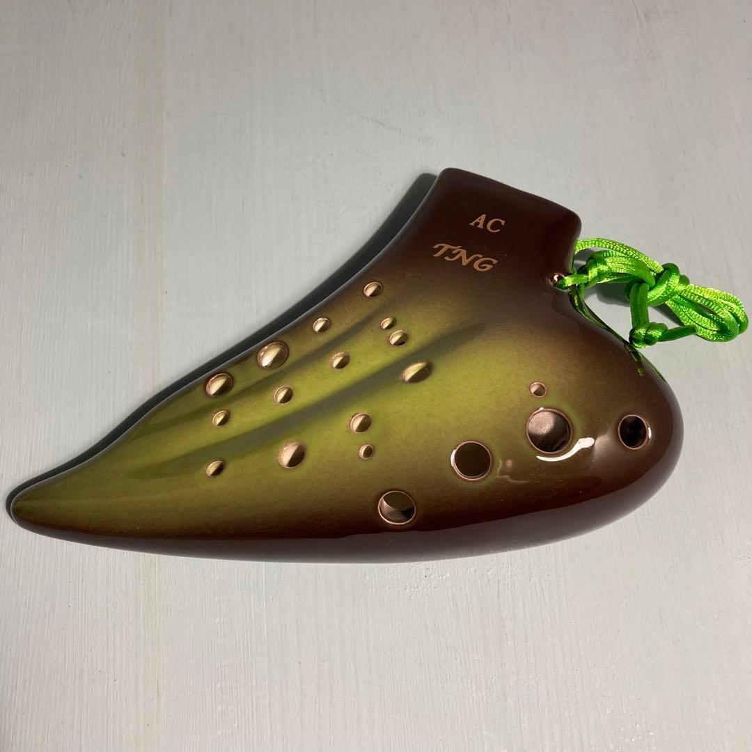 【新品未使用】TNGオカリナ トリプル アルト C管 グラデーショングリーン