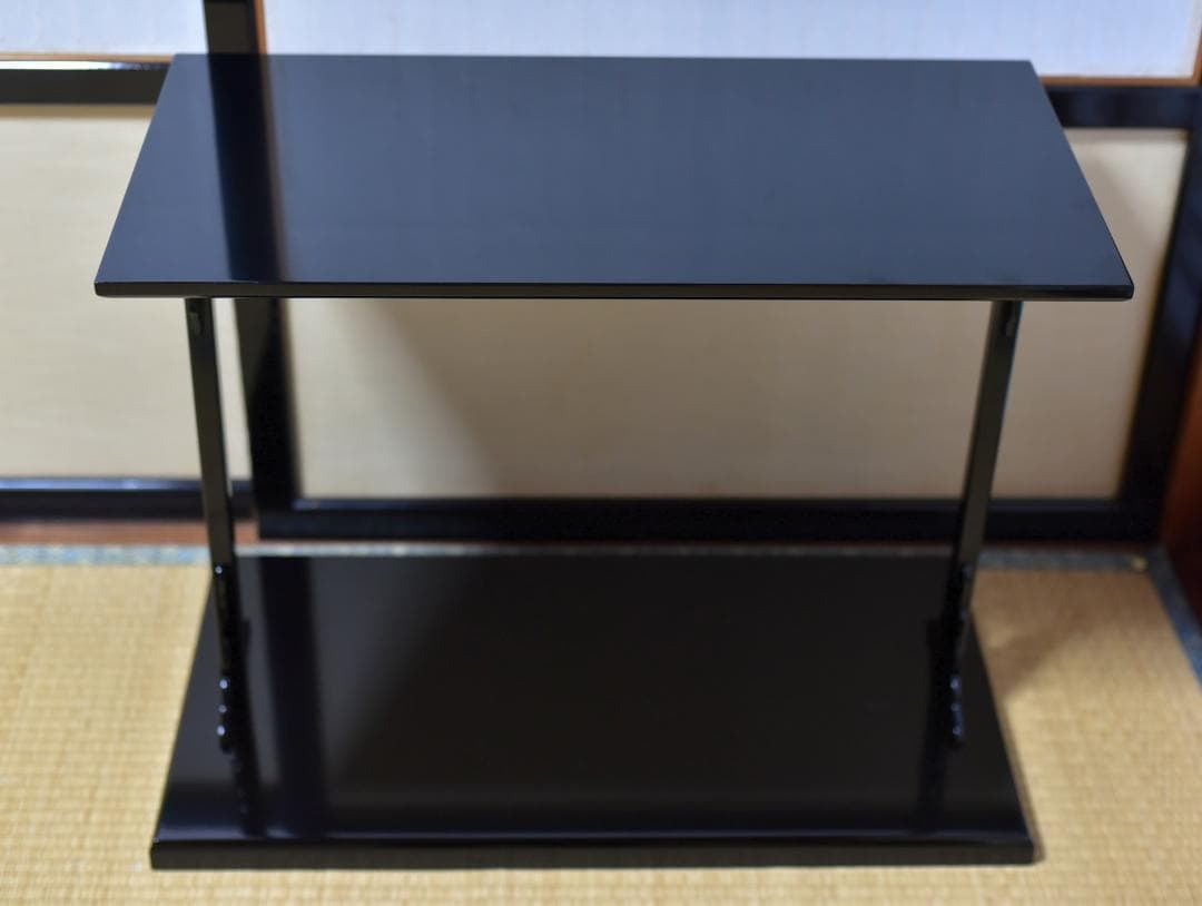 真塗及台子組立式（宗偏流）美品　飾り棚　お茶道具／共箱