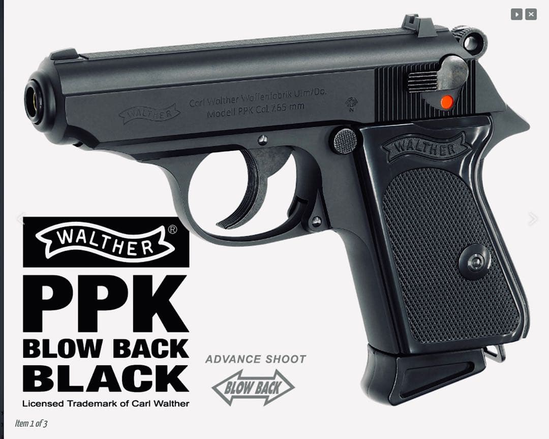 【完全新品・未開封】マルゼン ワルサーPPK ブローバック ブラック 最新ロット