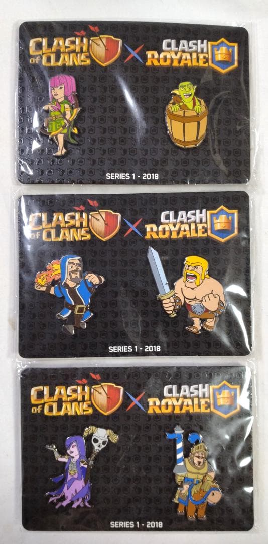 (未開封)ピンズ ピンバッチ クラロワ クラクラ 2体セット 3個