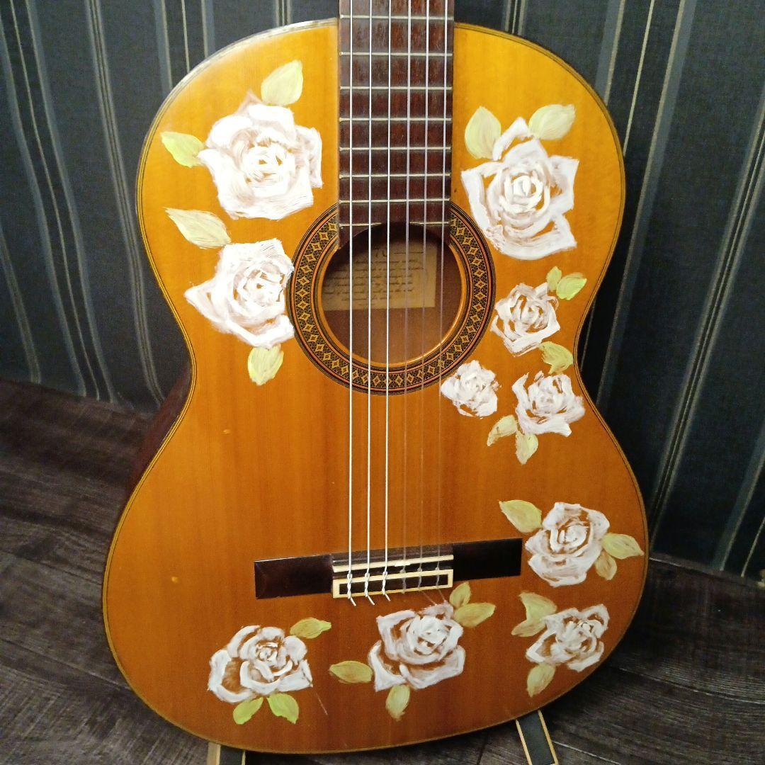 おしゃれペイント 花柄 軽量 女性向け クラシックギター YAMAHA
