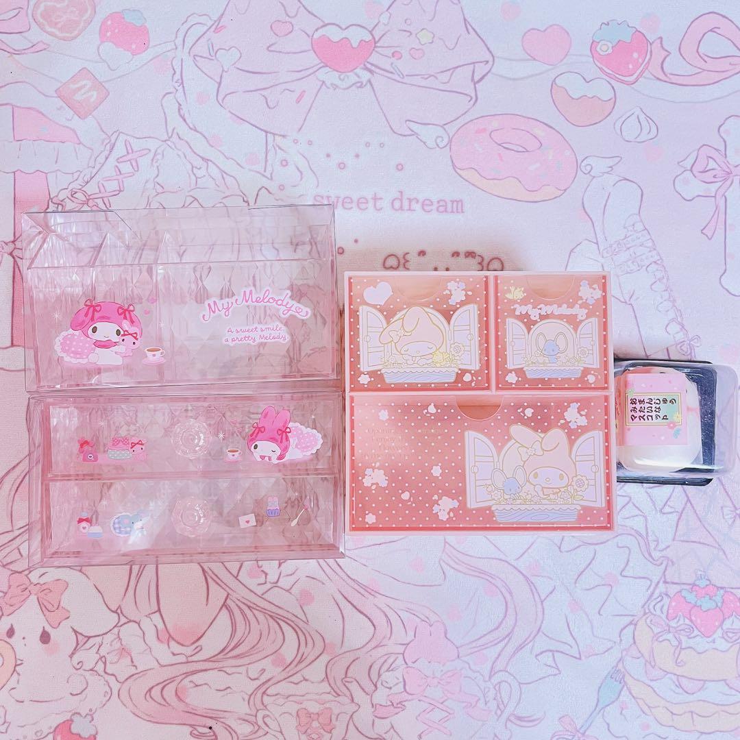 サンリオ　マイメロディ　コスメオーガナイザー　チェスト　小物入れ　2013年4点