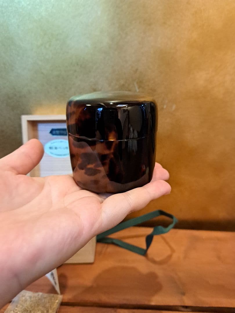 本鼈甲　棗なつめ　 箱付 　茶道具　べっ甲　 茶筒　茶器　定価65万円