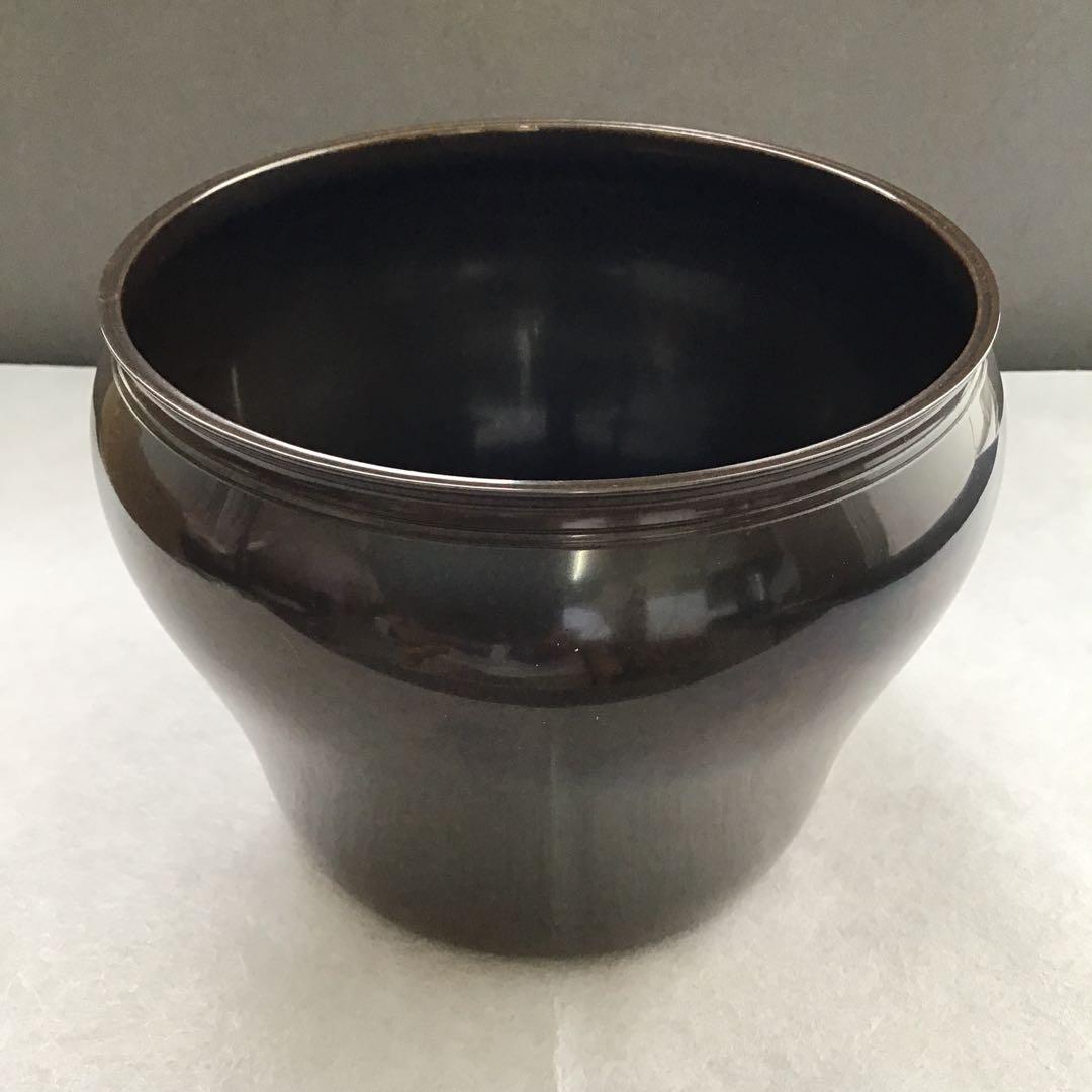 茶道具　唐銅棒先建水　不俊斎好　十三代　金谷 造　葆光斎書付　栞　共箱　S8KS