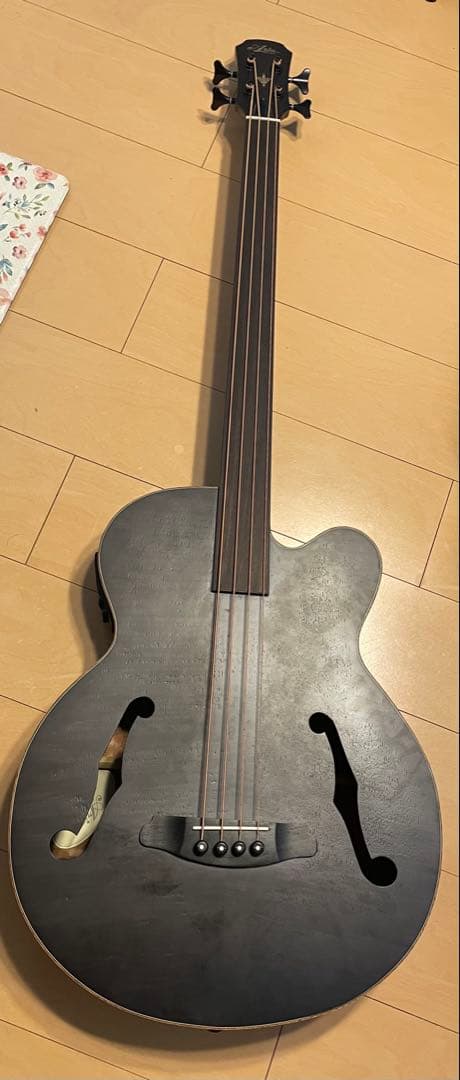 ARIA FEB-F2/FL STBK フレットレス アコベ ケースつき　傷あり