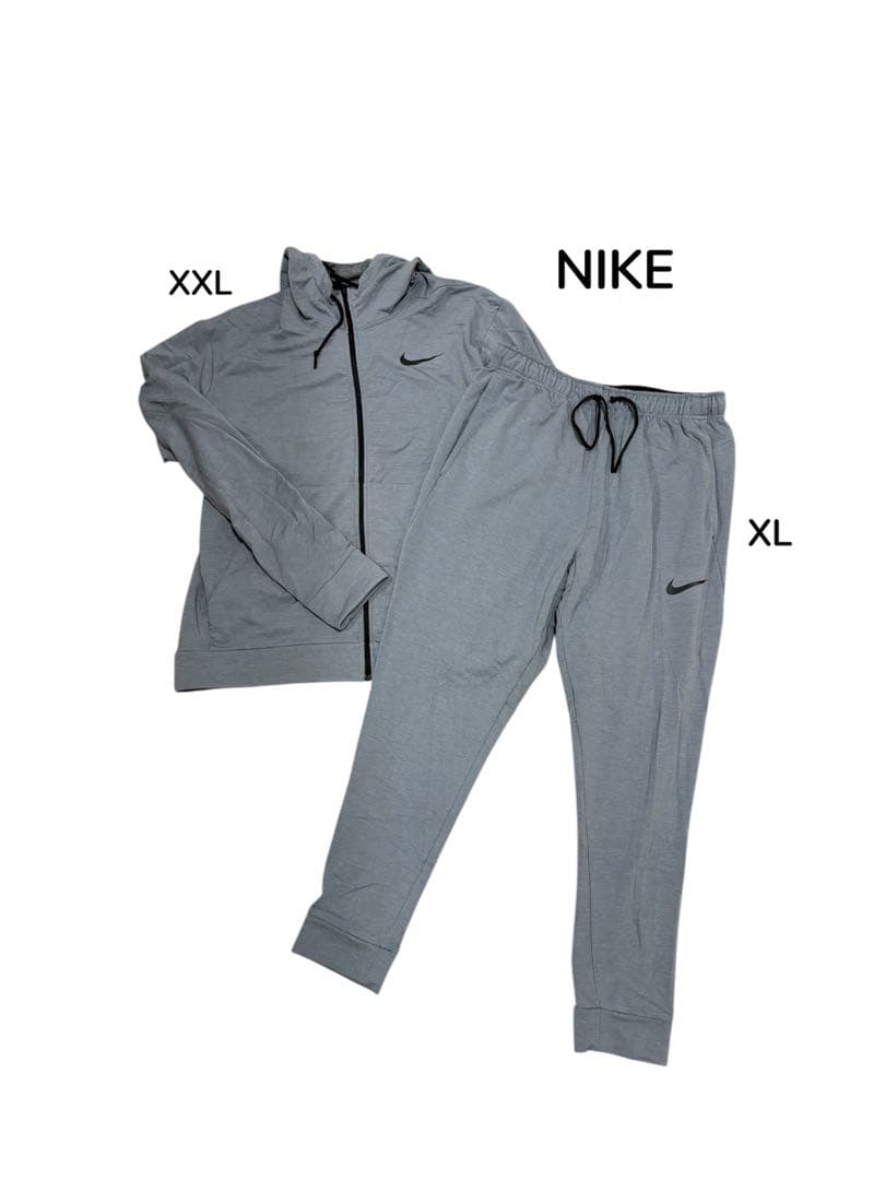 NIKE DRY-FITジャージ上下セット グレー セットアップ　XXL/XL
