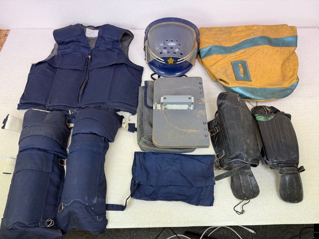 機動隊 1960年代 防石面 防石楯 他 パッド 昭和40年代 SB-8