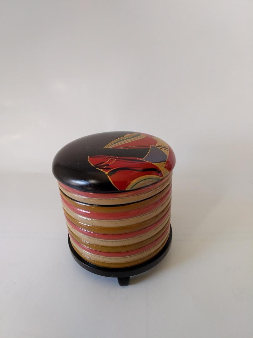 中村宗悦 作 歌仙 貝桶型茶器 漆絵 共箱 共布 漆器 漆芸 抹茶 茶道具 新品