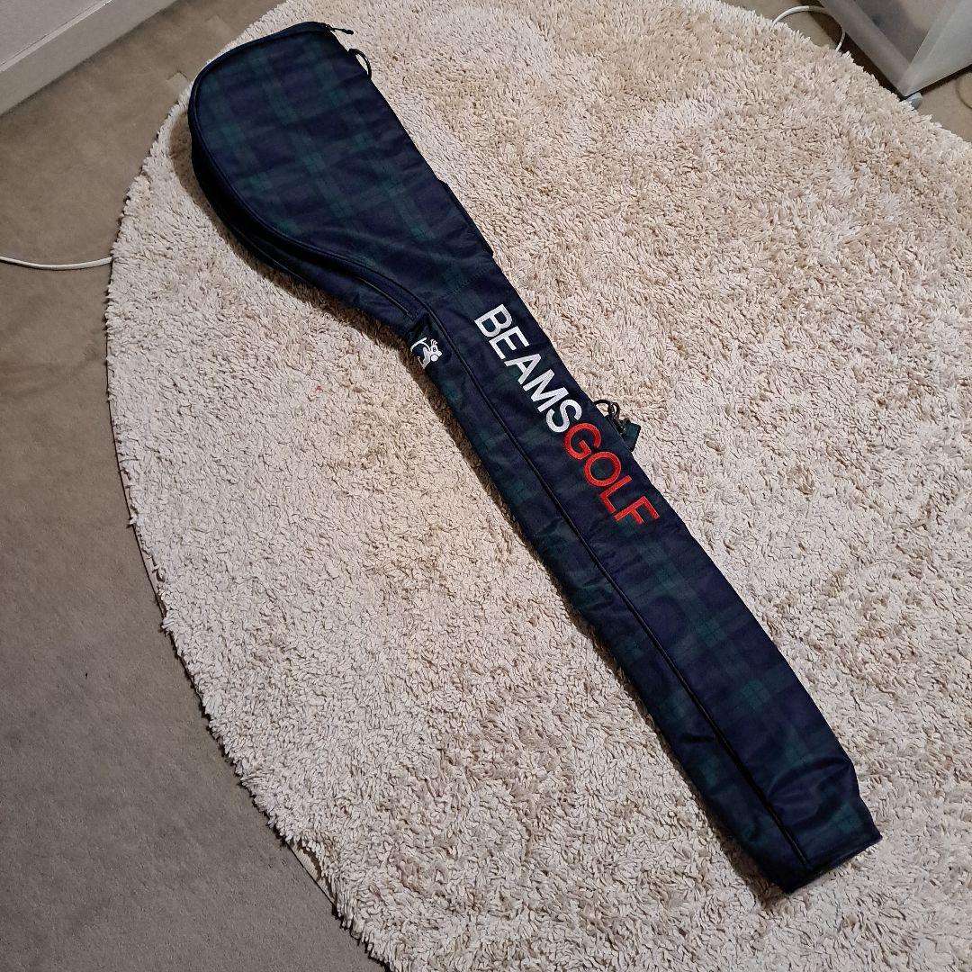 BEAMS GOLF クラブケース、 ネイビー・グリーンチェック