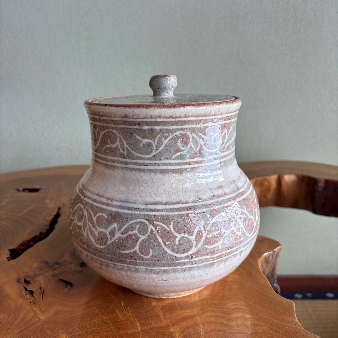 三島焼 水指 韓国現代陶芸家 墨田 金太漢 茶道具 共箱