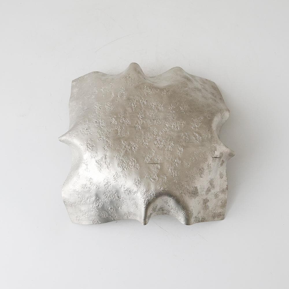 高岡銅器 保峰作 純錫 うつわ 煎茶道具 金属工芸 菓子器 菓子鉢 640ｇ